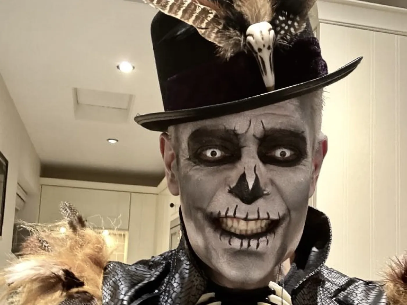 Voodoo Man makeup for Hallowe’en